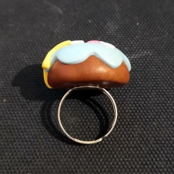 Anello "Star cake" in fimo/ToDo, regolabile, no nichel, fatto a mano