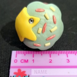 Anello "Star cake" in fimo/ToDo, regolabile, no nichel, fatto a mano