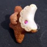 Anello "Star bisquit with croissant" in fimo/ToDo, regolabile, no nichel, fatto a mano