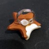 Anello "Star bisquit with croissant" in fimo/ToDo, regolabile, no nichel, fatto a mano